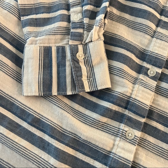 A.N.D EA YW women’s striped long sleeve button down shirt | size 2XL - Picture 9 of 11